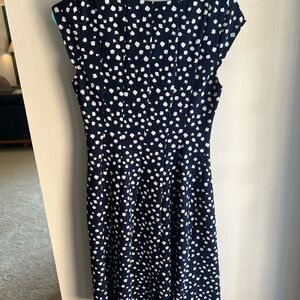 Elle Midnight Blue and White Patterned Dress